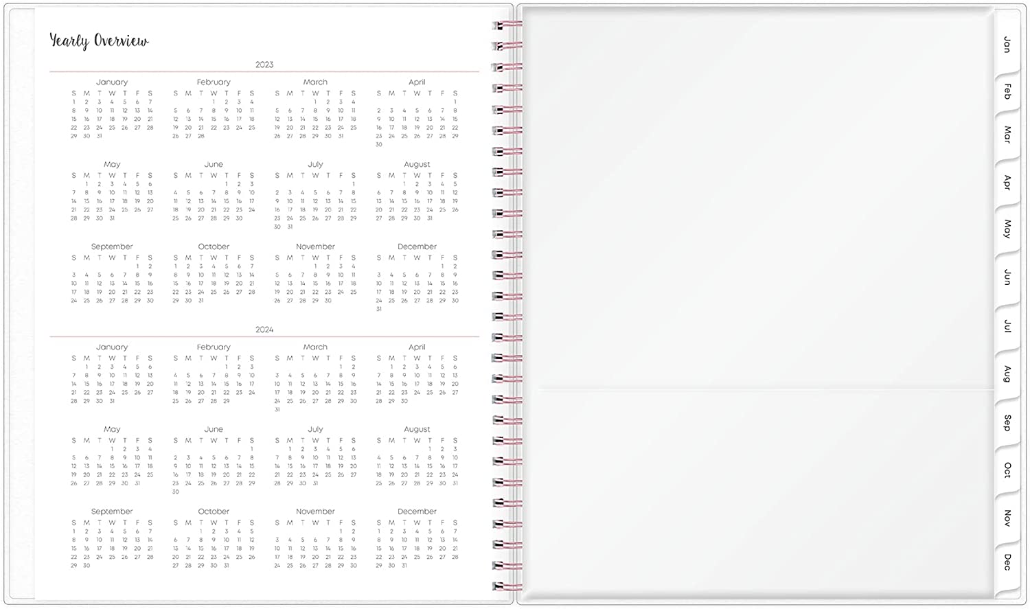 Blue Sky 2023 Monthly Planner, January - December, 8" x 10", Frosted Cover, Wirebound, Joselyn (142080) - Image 4